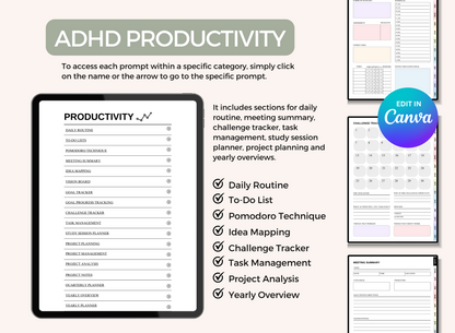 The Ultimate ADHD Productivity Planner (560+ Pages of Focus, Flow & Clarity)