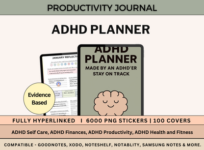 The Ultimate ADHD Productivity Planner (560+ Pages of Focus, Flow & Clarity)